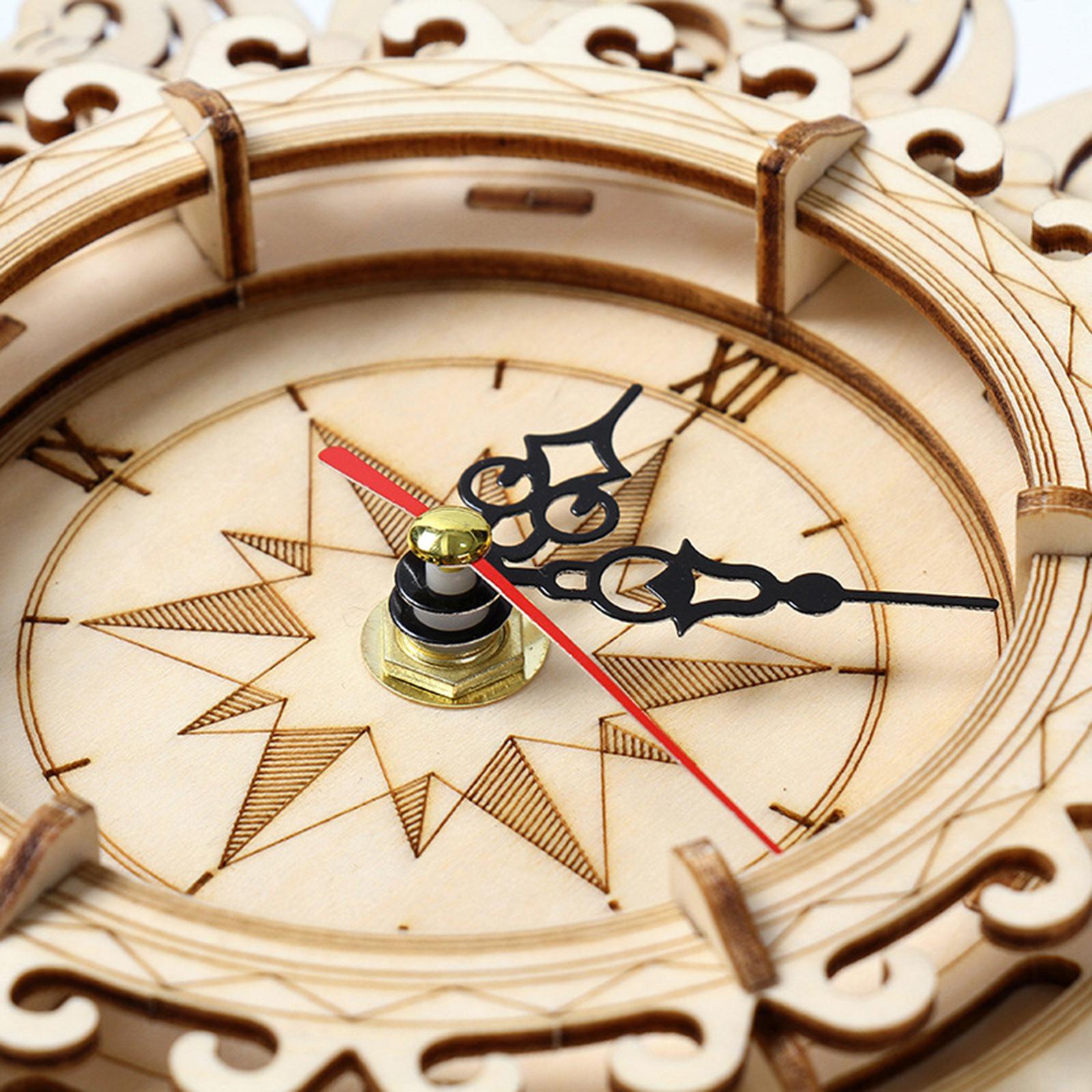 Wooden Clock Puzzle Mechanical Pendulum - Trójwymiarowy drewniany zegar mechaniczny z wahadłem,