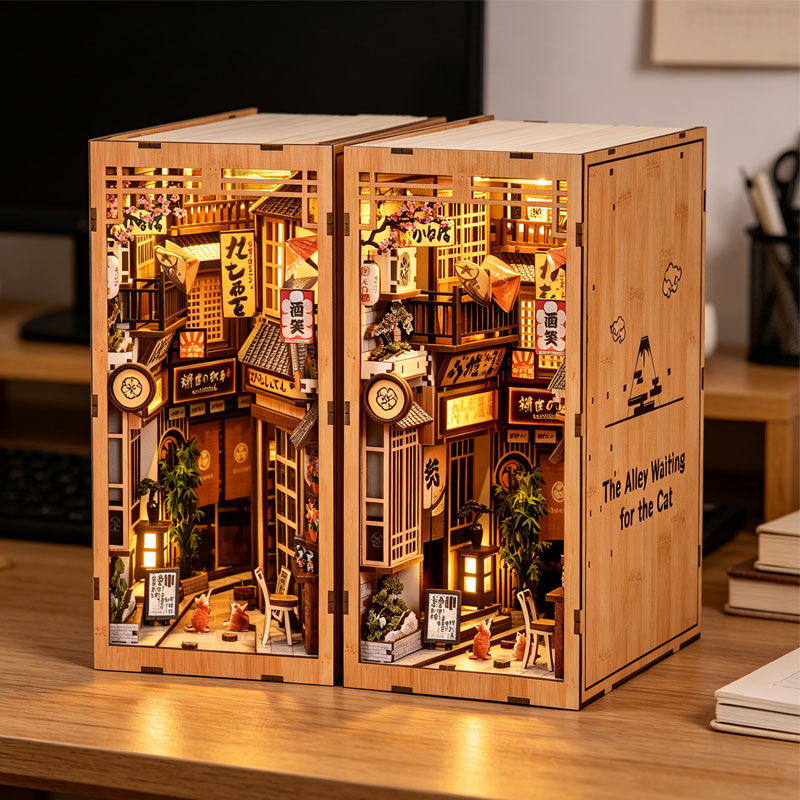 Book Nook Shelf Insert Alley Diy - Zuuton Zestaw DIY Book Nook Ulica