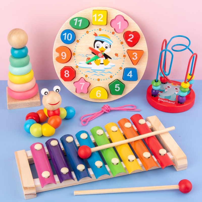 3D Wooden Mechanical Puzzle Marble Run - Zabawki dla dzieci Montessori Dzieci Drewniane