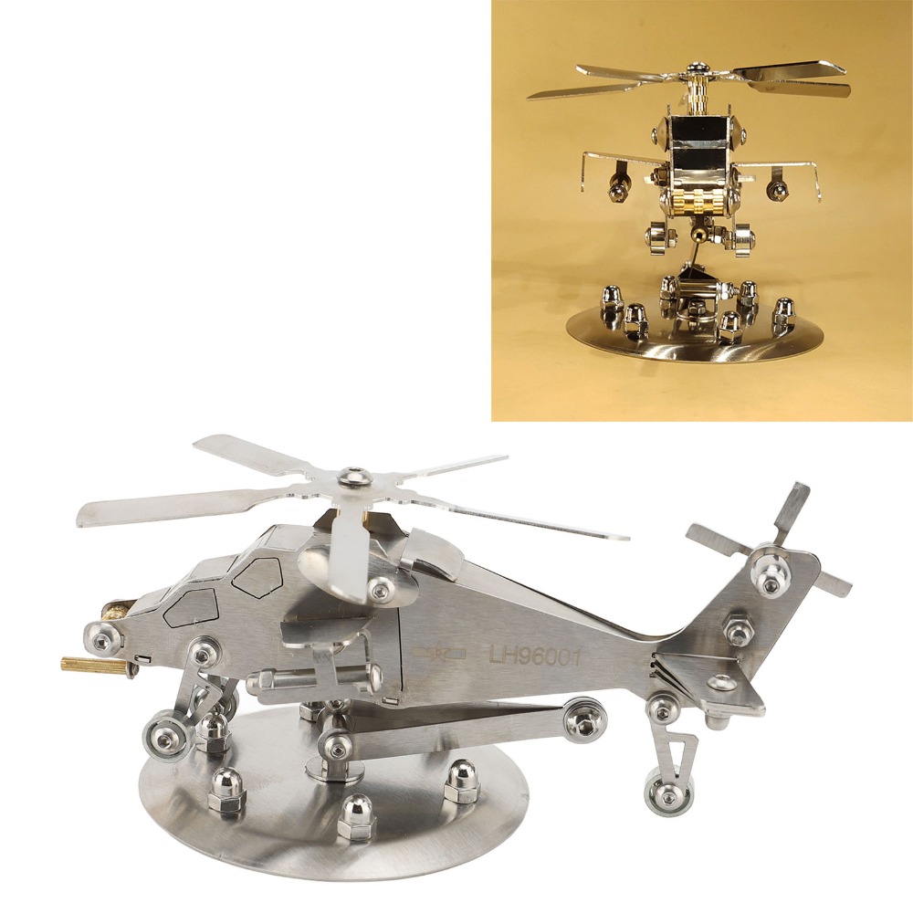 Metal 3D Puzzle Stainless Model Kit - Zestaw modelu helikoptera ze stali nierdzewnej,