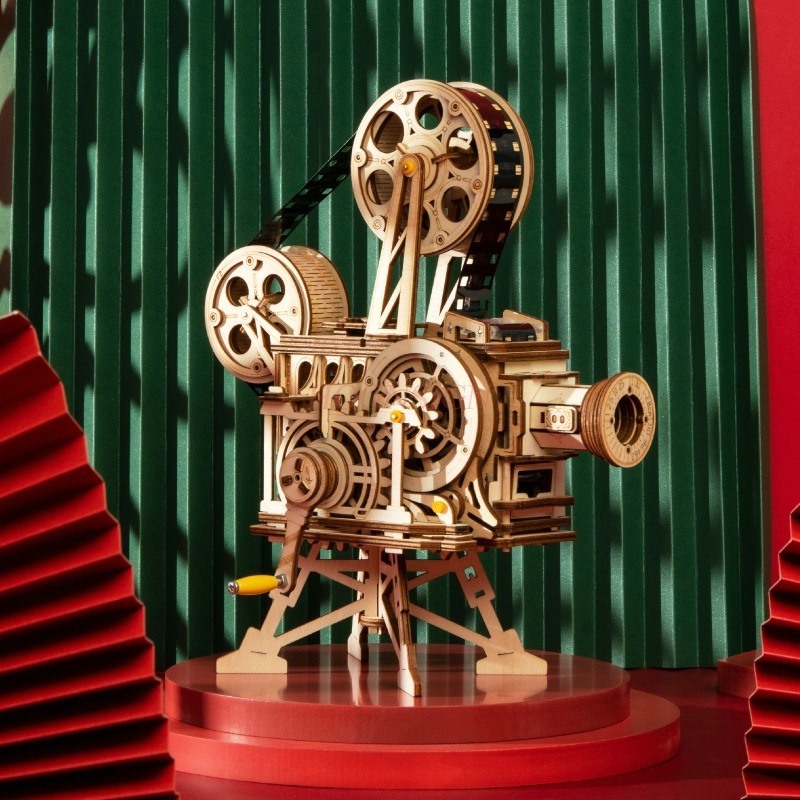 Wooden Clock Puzzle Mechanical Pendulum - Drewniany mechaniczny zegar wahadłowy 3D, zestaw