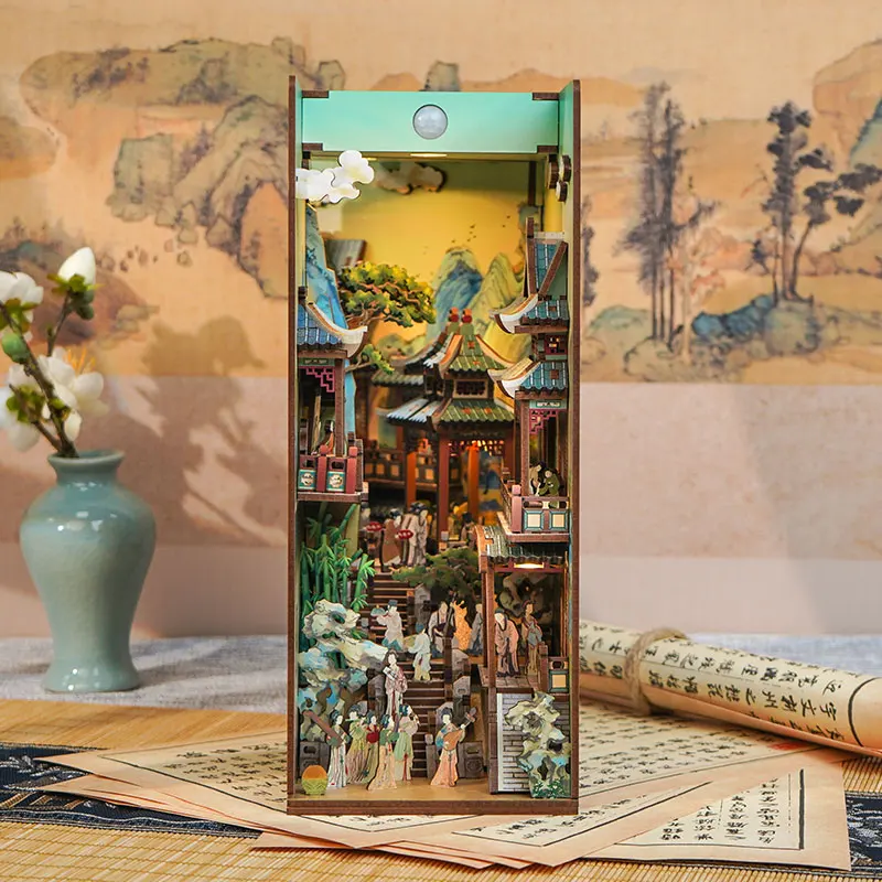 Book Nook Shelf Insert Alley Diy - Diy drewniana książka kącik półka wkładki