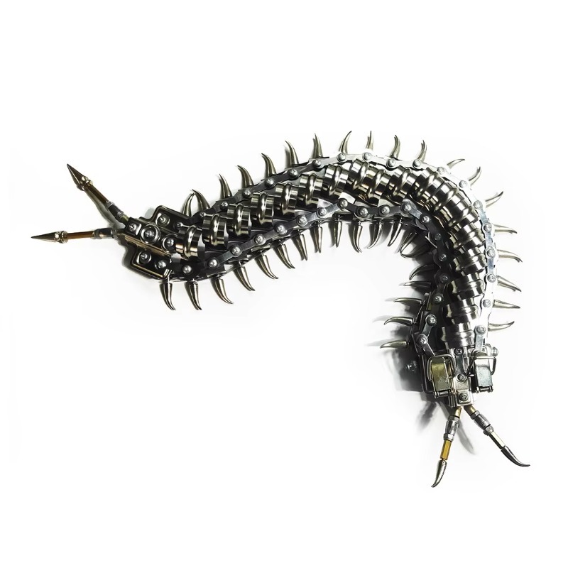 Metal 3D Puzzle Stainless Model Kit - Metalowy model stonogi 3D, zestaw do