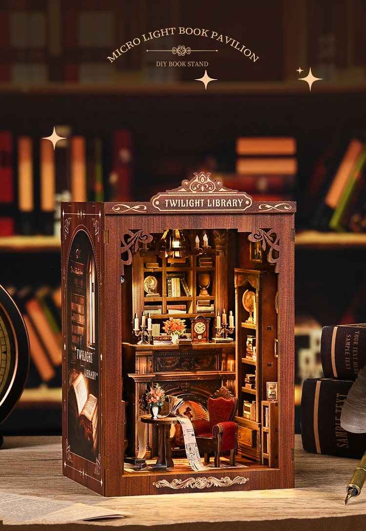 Zestaw DIY do stworzenia minia – Diy Miniature Dollhouse Kit Book Nook recenzja i cena