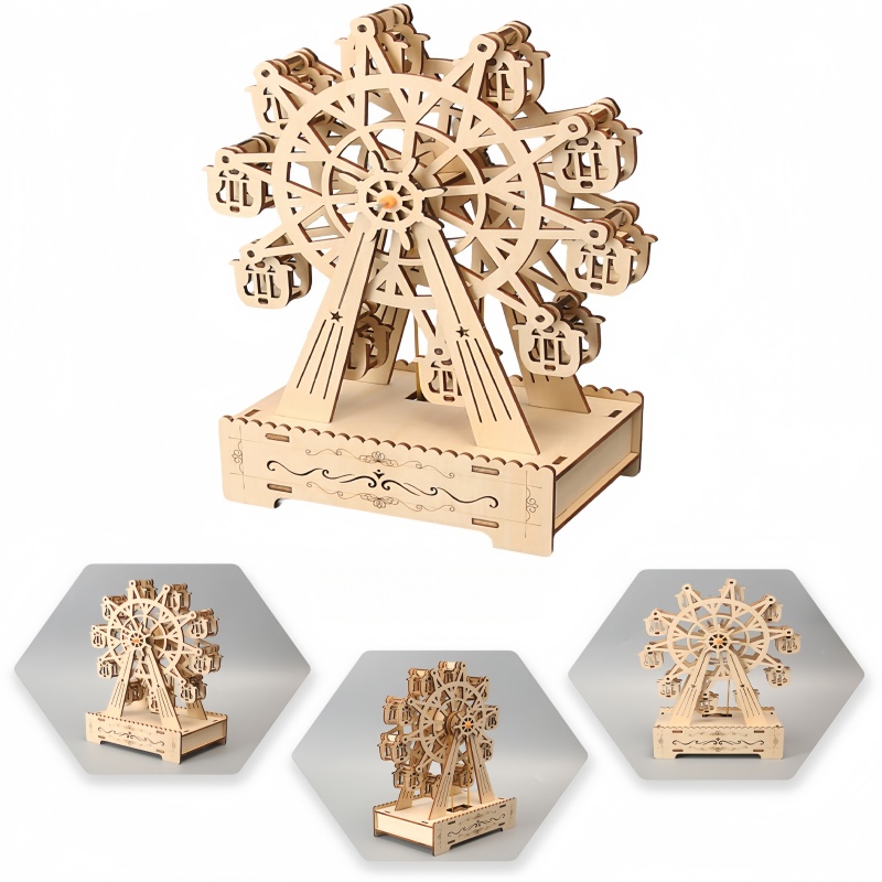 Drewniane puzzle 3D Obrotowe K – 3D Wooden Mechanical Puzzle Marble Run recenzja i cena