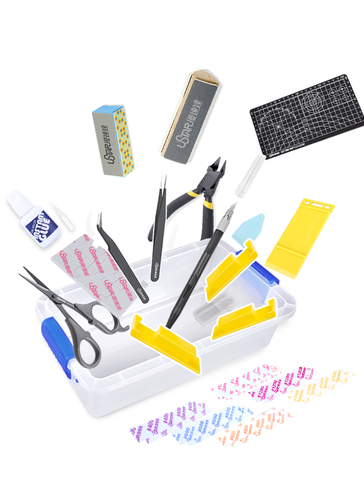 USTAR podstawowy zestaw narzęd – Modeling Tool Kit Tweezers Hobby Knife recenzja i cena