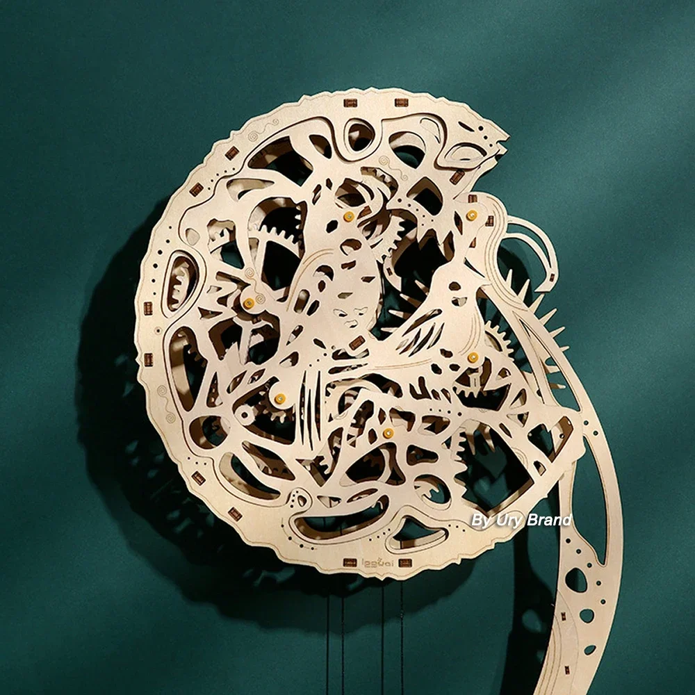 Zestaw DIY Drewniany Puzzle 3D – Wooden Clock Puzzle Mechanical Pendulum recenzja i cena