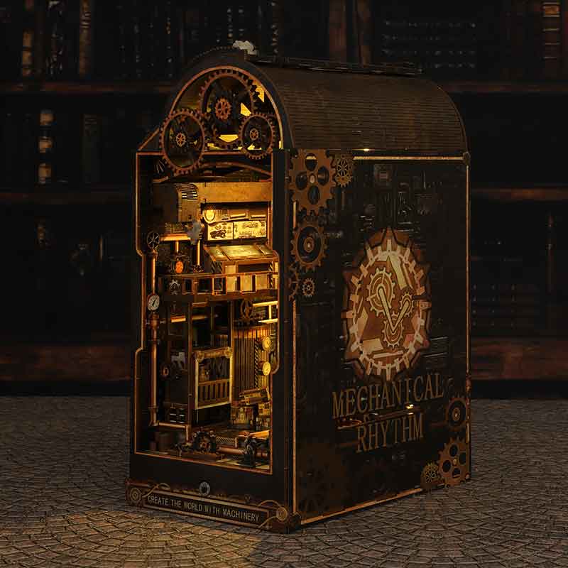 Mechaniczny Warsztat Drewniany – Diy Miniature Dollhouse Kit Book Nook recenzja i cena