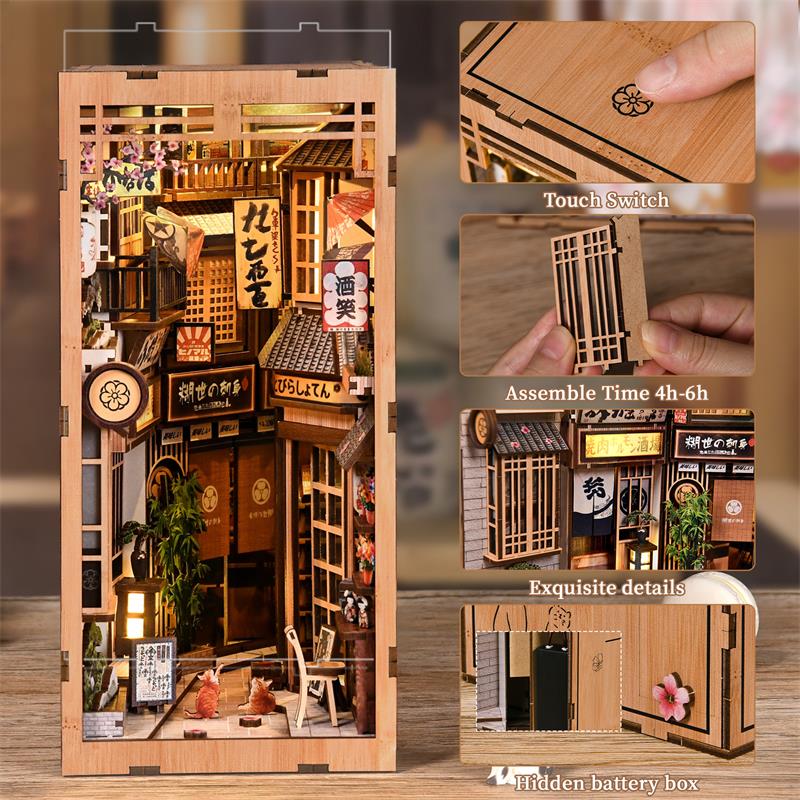 Zuuton Zestaw DIY Book Nook Ul – Book Nook Shelf Insert Alley Diy recenzja i cena