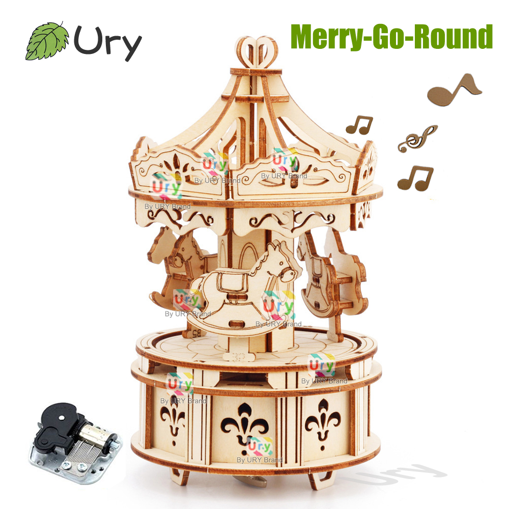 Obrotowe, składane puzzle 3D K – Music Box Wooden 3D Puzzle Rotating recenzja i cena