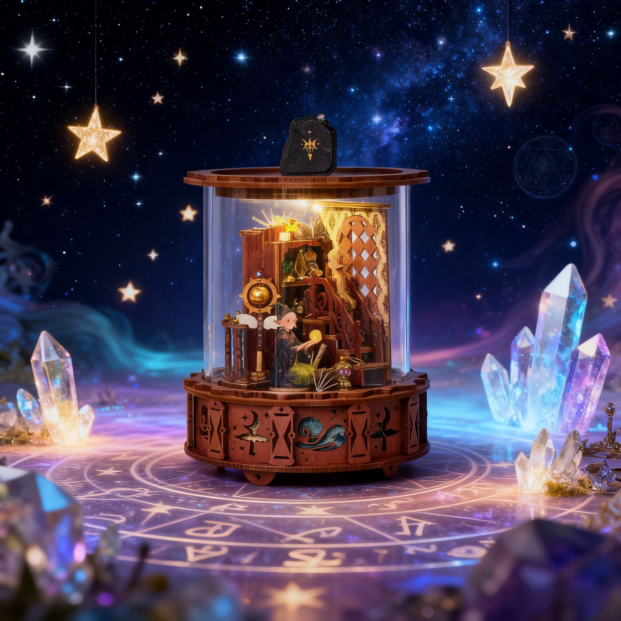 Magiczne Pozytywka 360 °   Zab – Music Box Wooden 3D Puzzle Rotating recenzja i cena