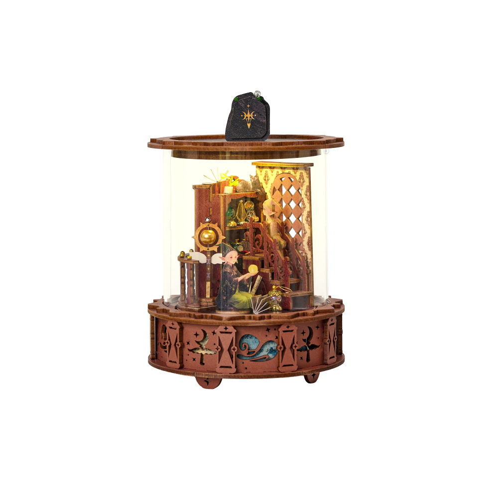 Magiczne Pozytywka 360 °   Zab – Music Box Wooden 3D Puzzle Rotating recenzja i cena
