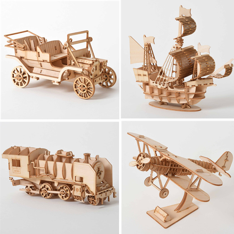 Drewniane puzzle 3D DIY - Lase – Laser Cut Wooden Model Kit Assembly recenzja i cena
