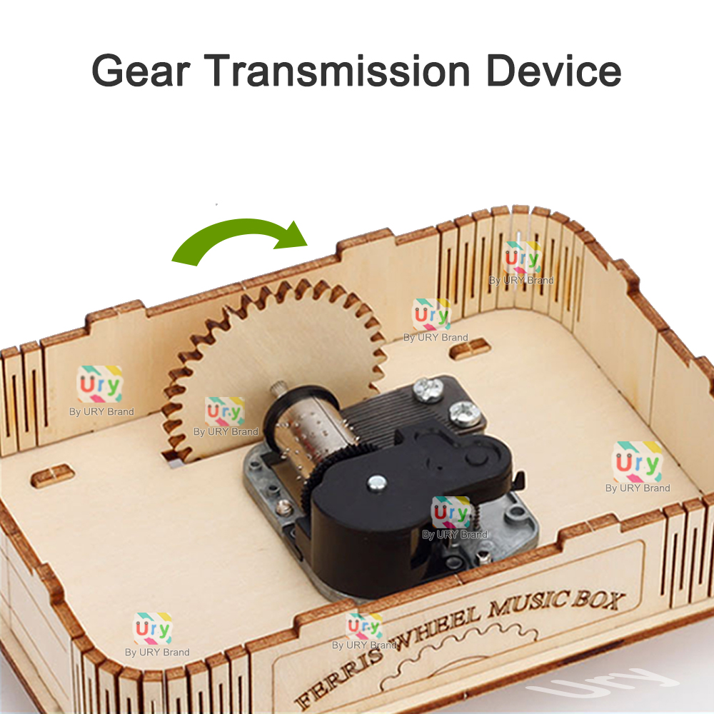 Obrotowe, składane puzzle 3D D – Music Box Wooden 3D Puzzle Rotating recenzja i cena