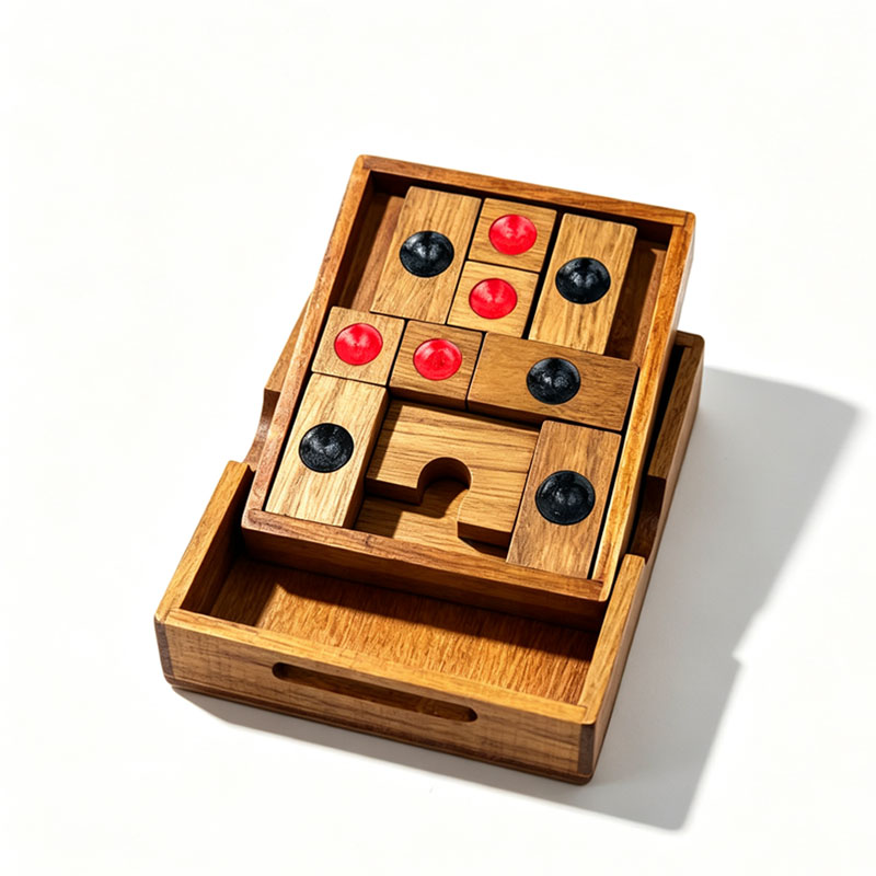 Klasyczna układanka HuaRongDao – 3D Wooden Mechanical Puzzle Marble Run recenzja i cena