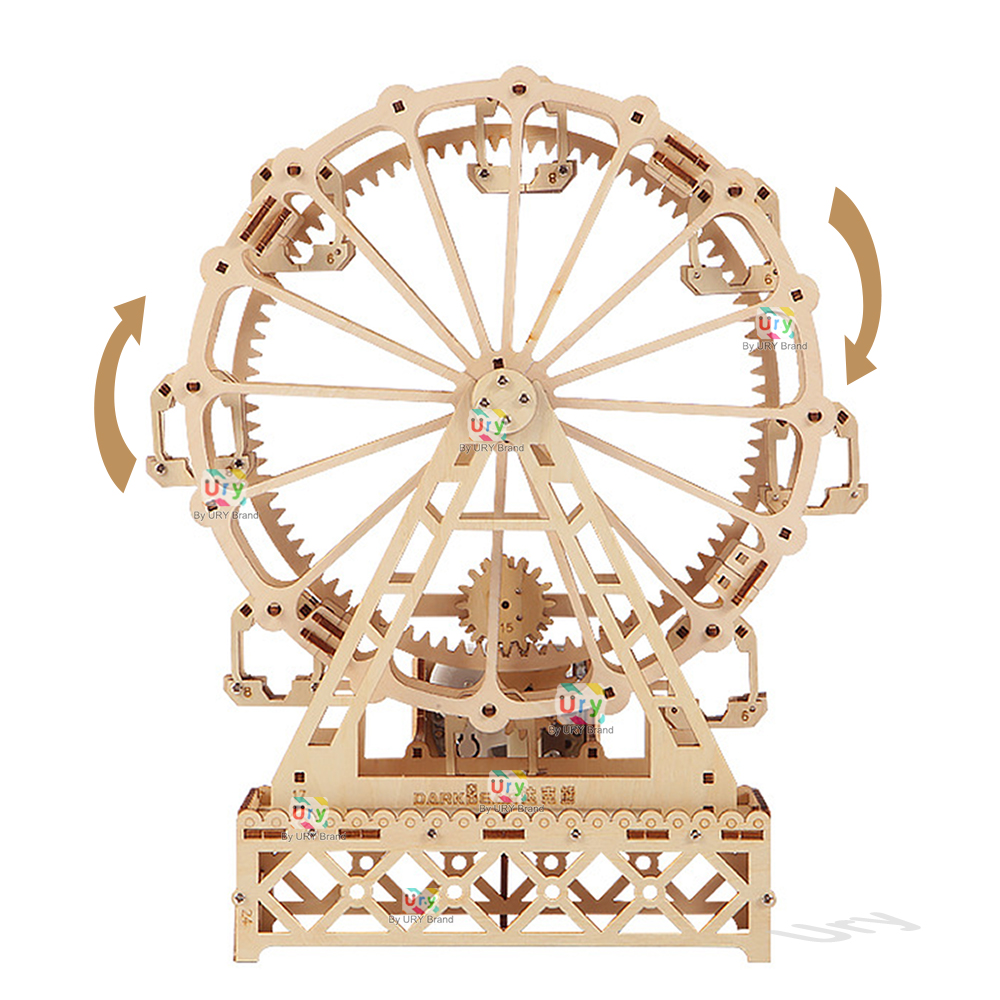 Obrotowe, drewniane puzzle 3D  – Music Box Wooden 3D Puzzle Rotating recenzja i cena