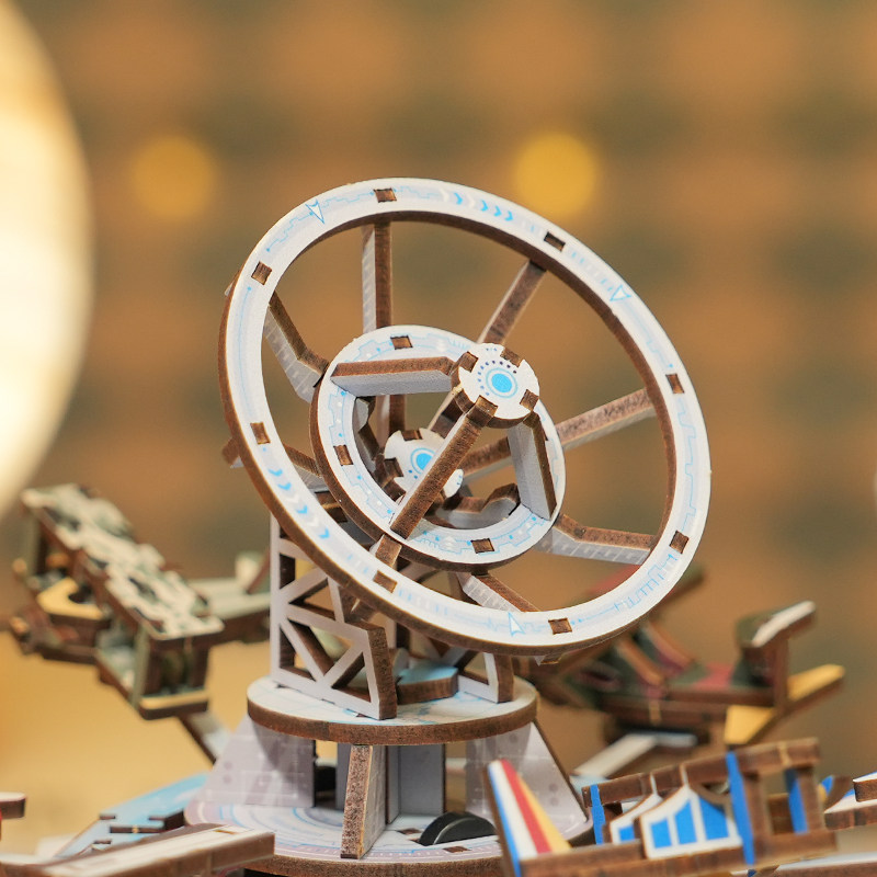 Zestaw do samodzielnego złożen – Music Box Wooden 3D Puzzle Rotating recenzja i cena