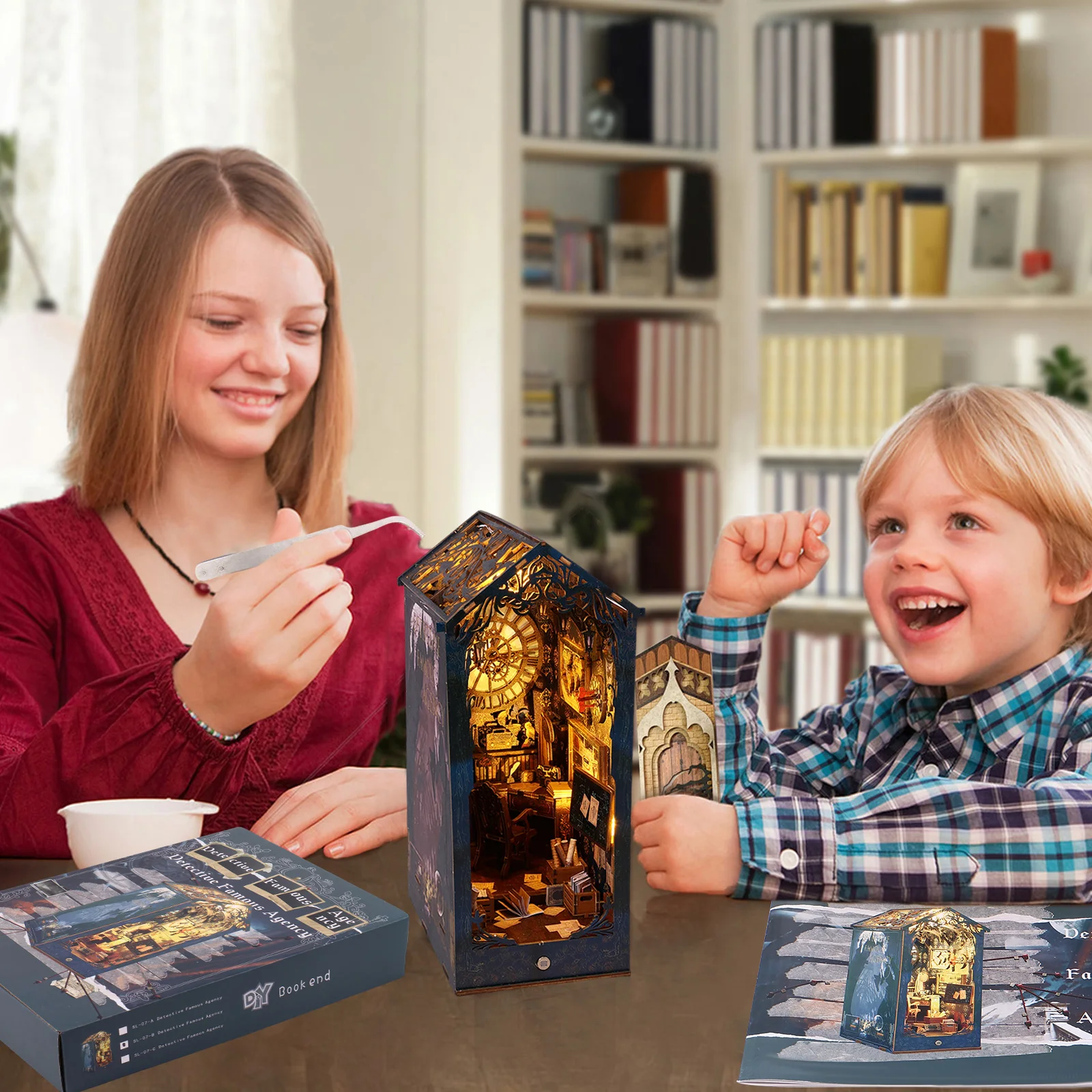 DIY Book Nook Kit 3D Wooden Pu – Diy Miniature Dollhouse Kit Book Nook recenzja i cena