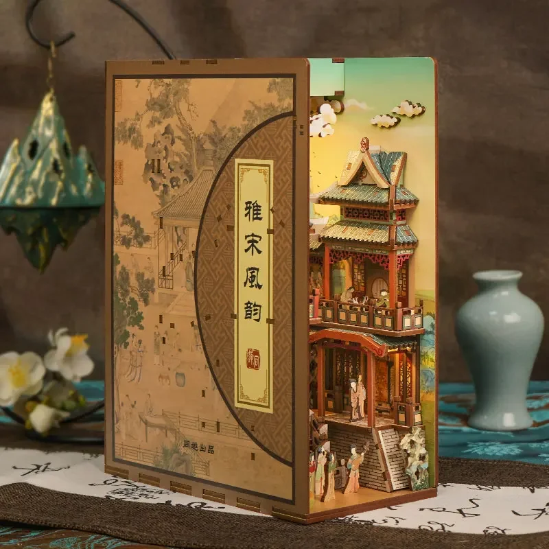 Diy drewniana książka kącik pó – Book Nook Shelf Insert Alley Diy recenzja i cena