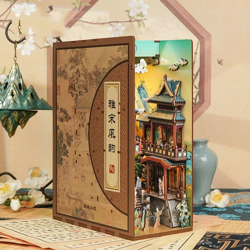 Diy drewniana książka kącik pó – Book Nook Shelf Insert Alley Diy recenzja i cena