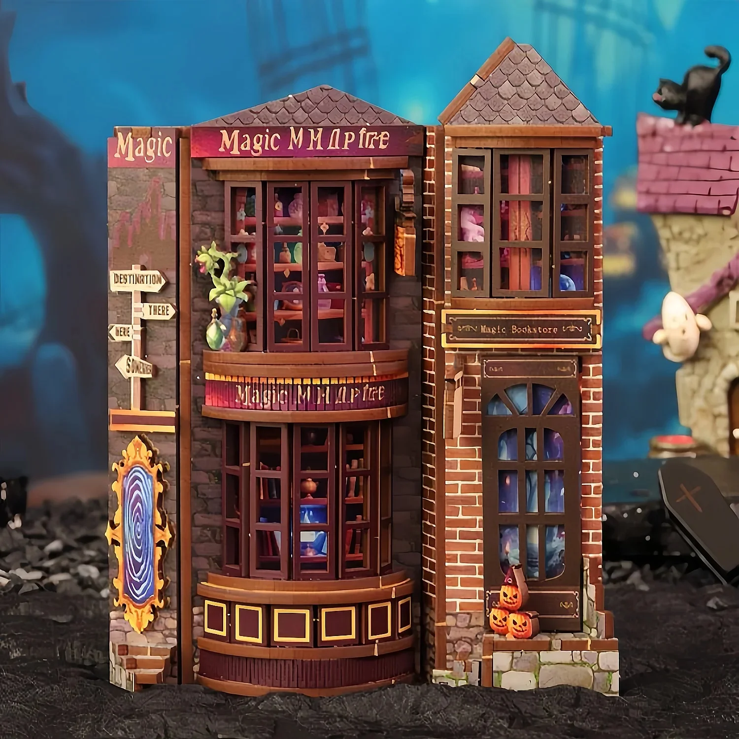 Zestaw do samodzielnego montaż – Book Nook Shelf Insert Alley Diy recenzja i cena
