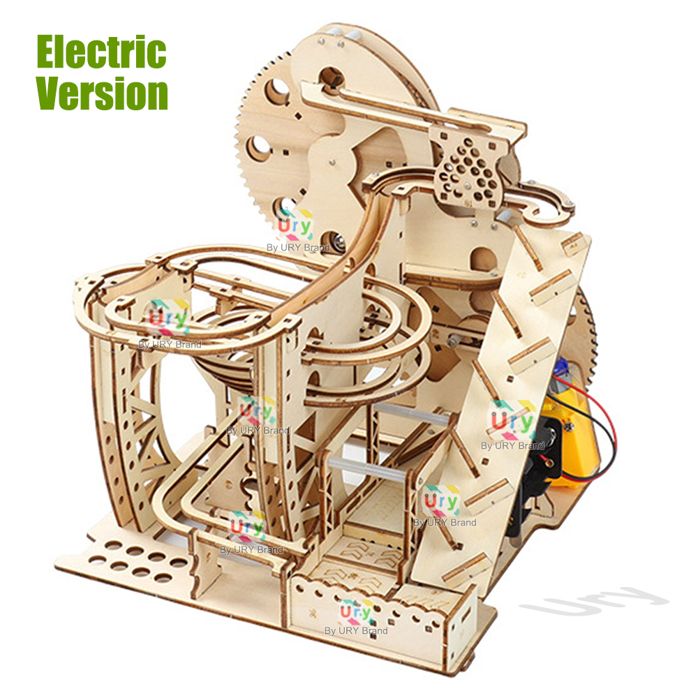 Drewniany zestaw do składania  – 3D Wooden Mechanical Puzzle Marble Run recenzja i cena