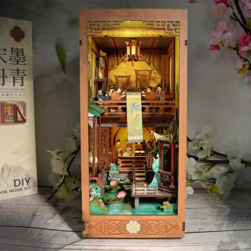 Zestaw do samodzielnego wykona – Diy Miniature Dollhouse Kit Book Nook recenzja i cena