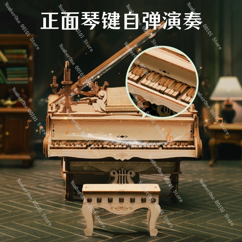 Piano Music Box 3D Wooden Puzz – Music Box Wooden 3D Puzzle Rotating recenzja i cena
