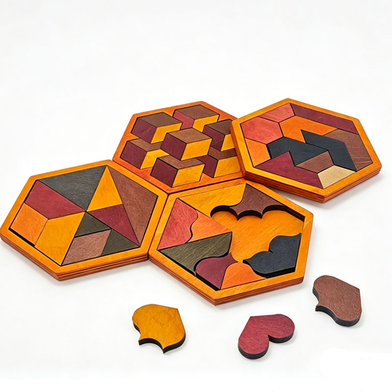 Drewniana układanka Tangram w  – 3D Wooden Mechanical Puzzle Marble Run recenzja i cena
