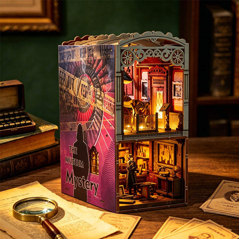 Zuuton DIY Book Nook Kit The M – Diy Miniature Dollhouse Kit Book Nook recenzja i cena