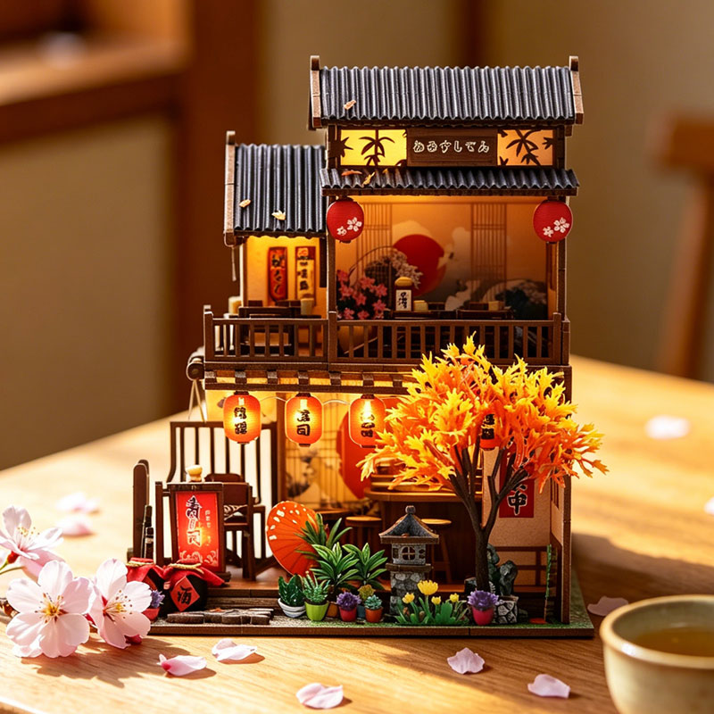 Japońska Izakaya Sushi Restaur – Miniature Led Light Kit For Dollhouse recenzja i cena