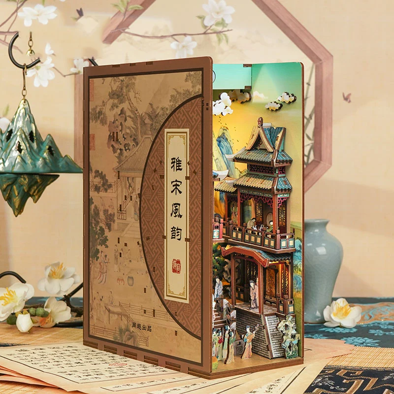 Diy drewniana książka kącik pó – Book Nook Shelf Insert Alley Diy recenzja i cena