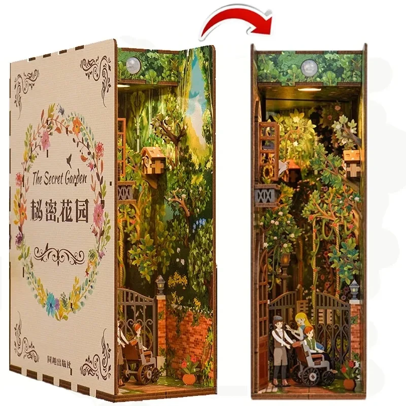 Nowe DIY drewniane półki na ks – Book Nook Shelf Insert Alley Diy recenzja i cena