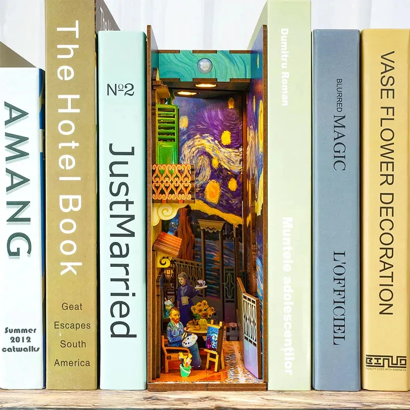 Nowe DIY drewniane półki na ks – Book Nook Shelf Insert Alley Diy recenzja i cena