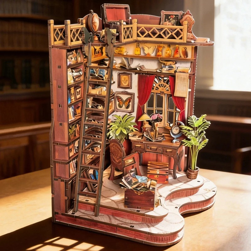 Zestaw do samodzielnego montaż – Book Nook Shelf Insert Alley Diy recenzja i cena